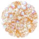 Czech 2-hole Cabochon beads 6mm Crystal Orange Rainbow